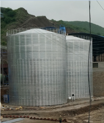 连山粮食钢板仓的安装全过程不用热焊接